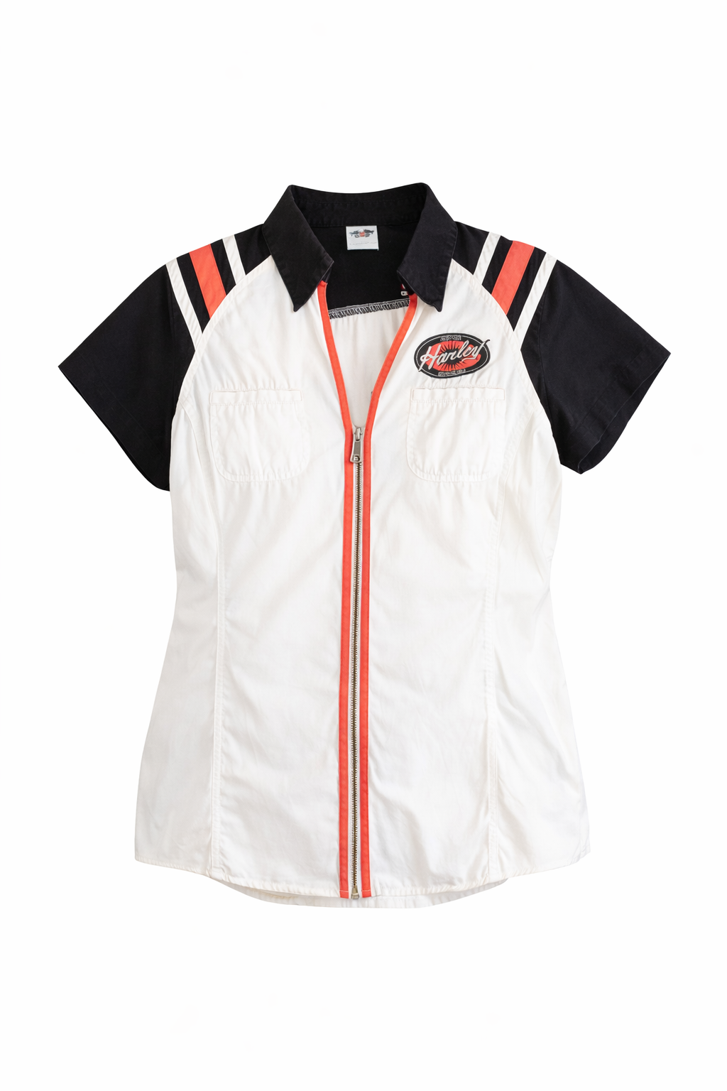 Harley Davidson Woman's zip up T-shirt (L)
