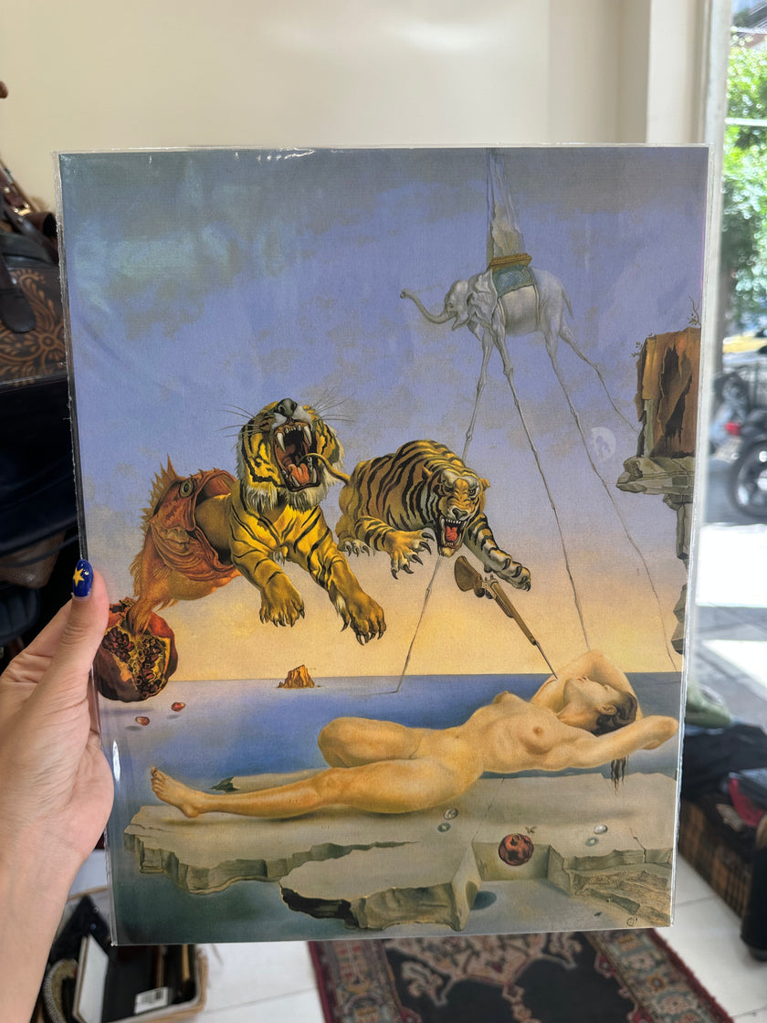 Salvador Dali “Dream Caused by the Flight of a bee around a pomegranate a second before awakening” art poster