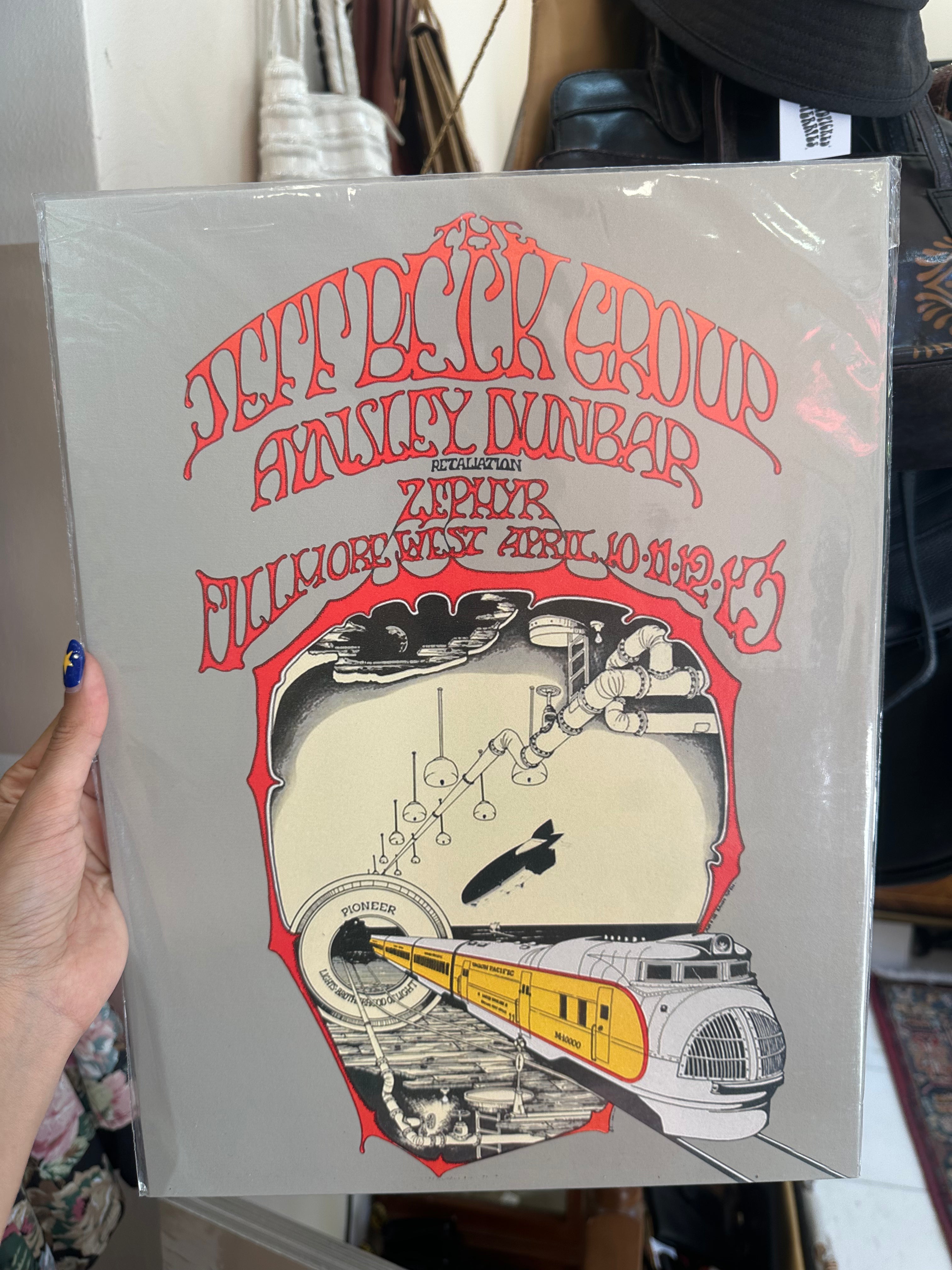 Jeff Beck group music poster