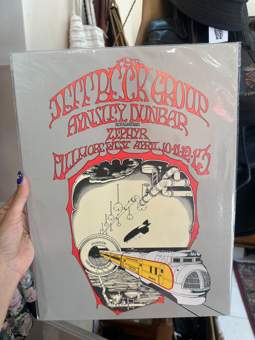 Jeff Beck group music poster