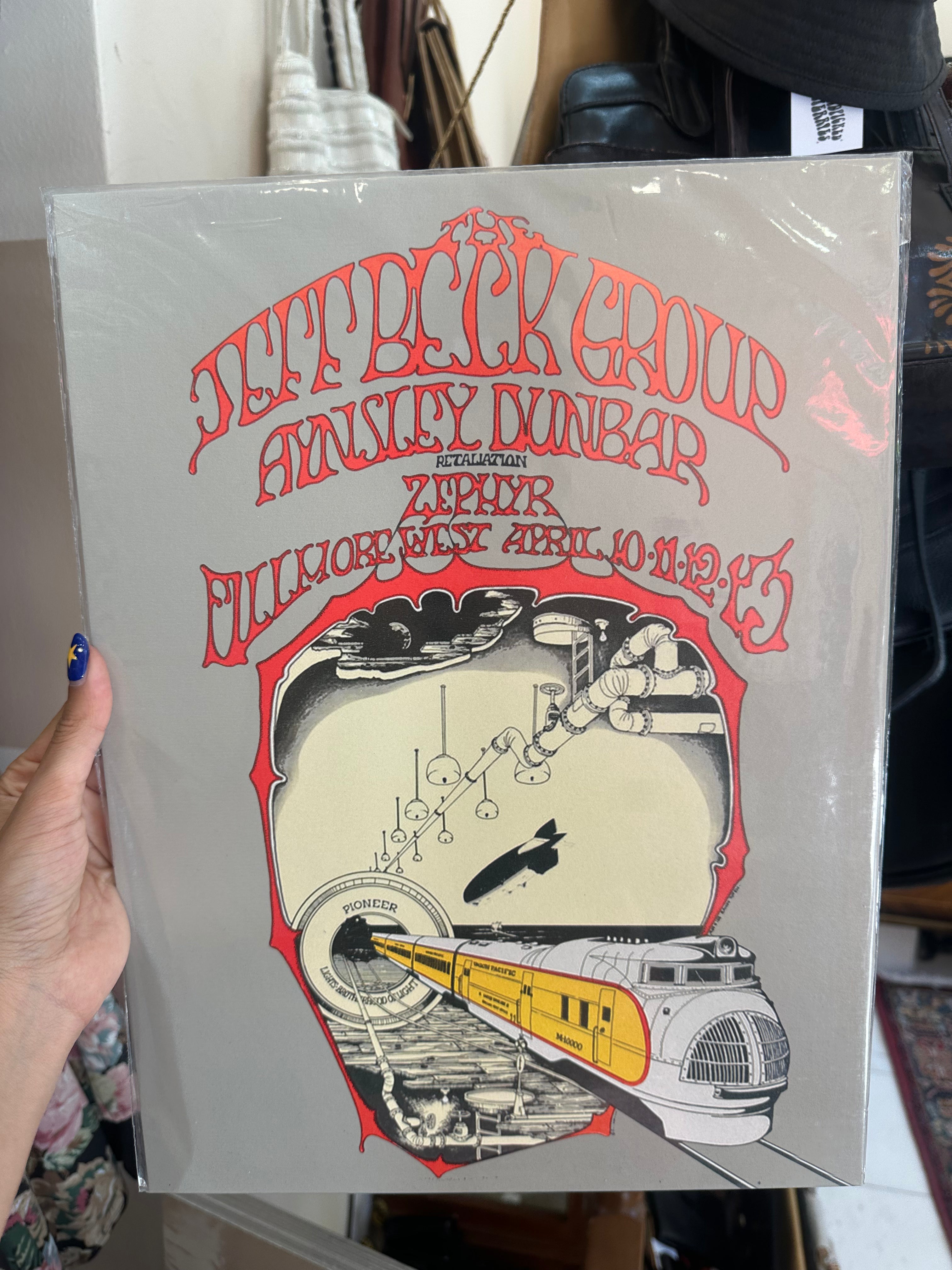 Jeff Beck group music poster