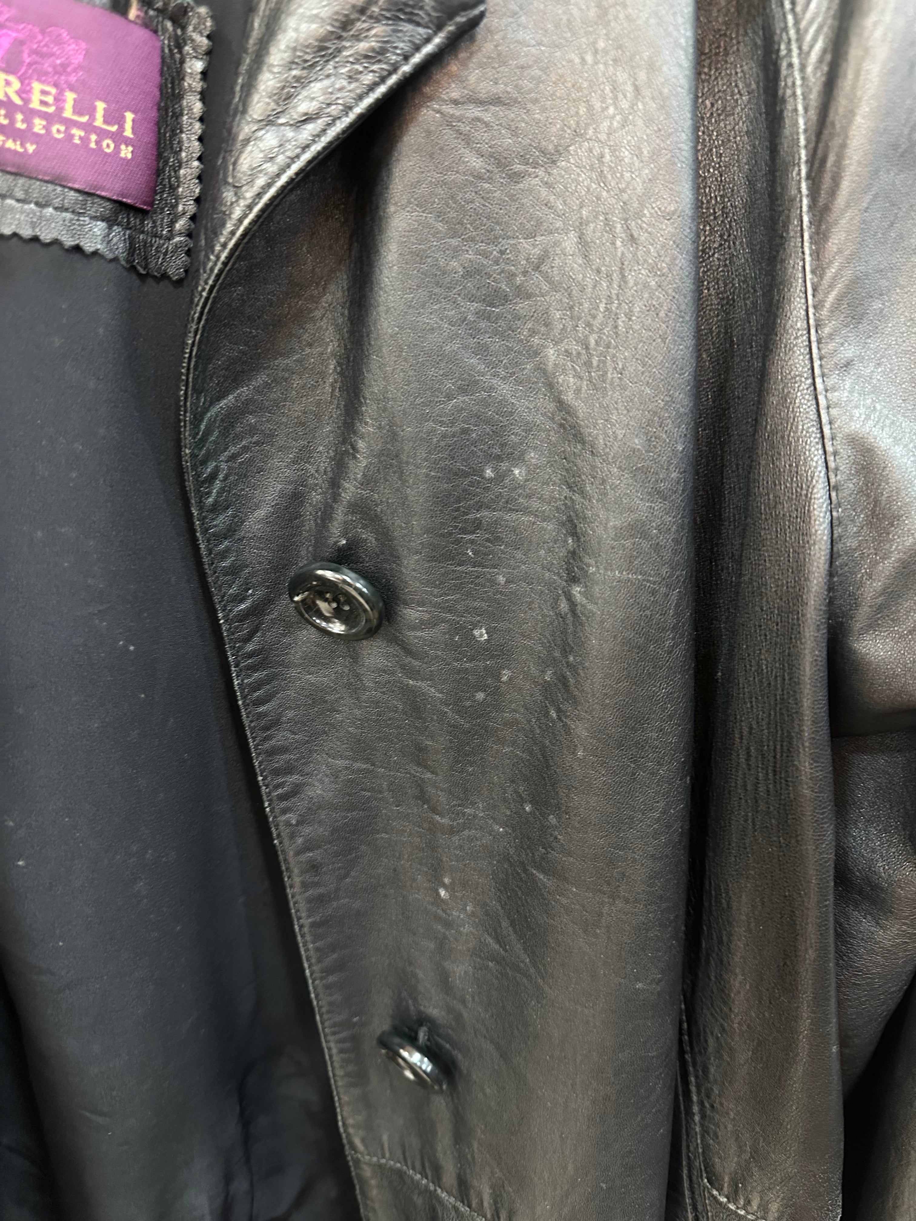 Vintage oversized genuine leather jacket (L/XL)