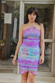 Martina Casella halter backless rave dress (M)