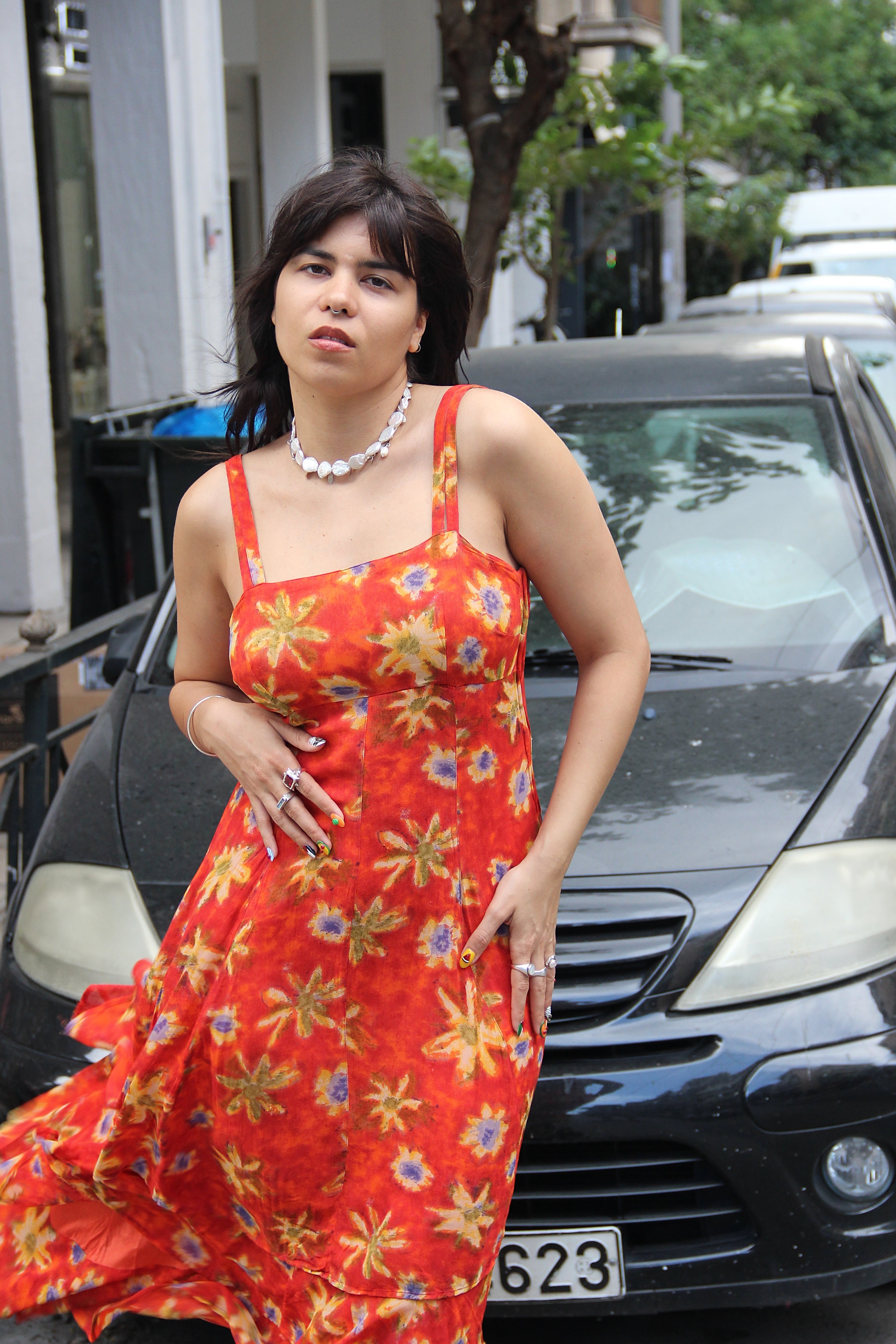 Vintage 90s style floral dress (M/L)