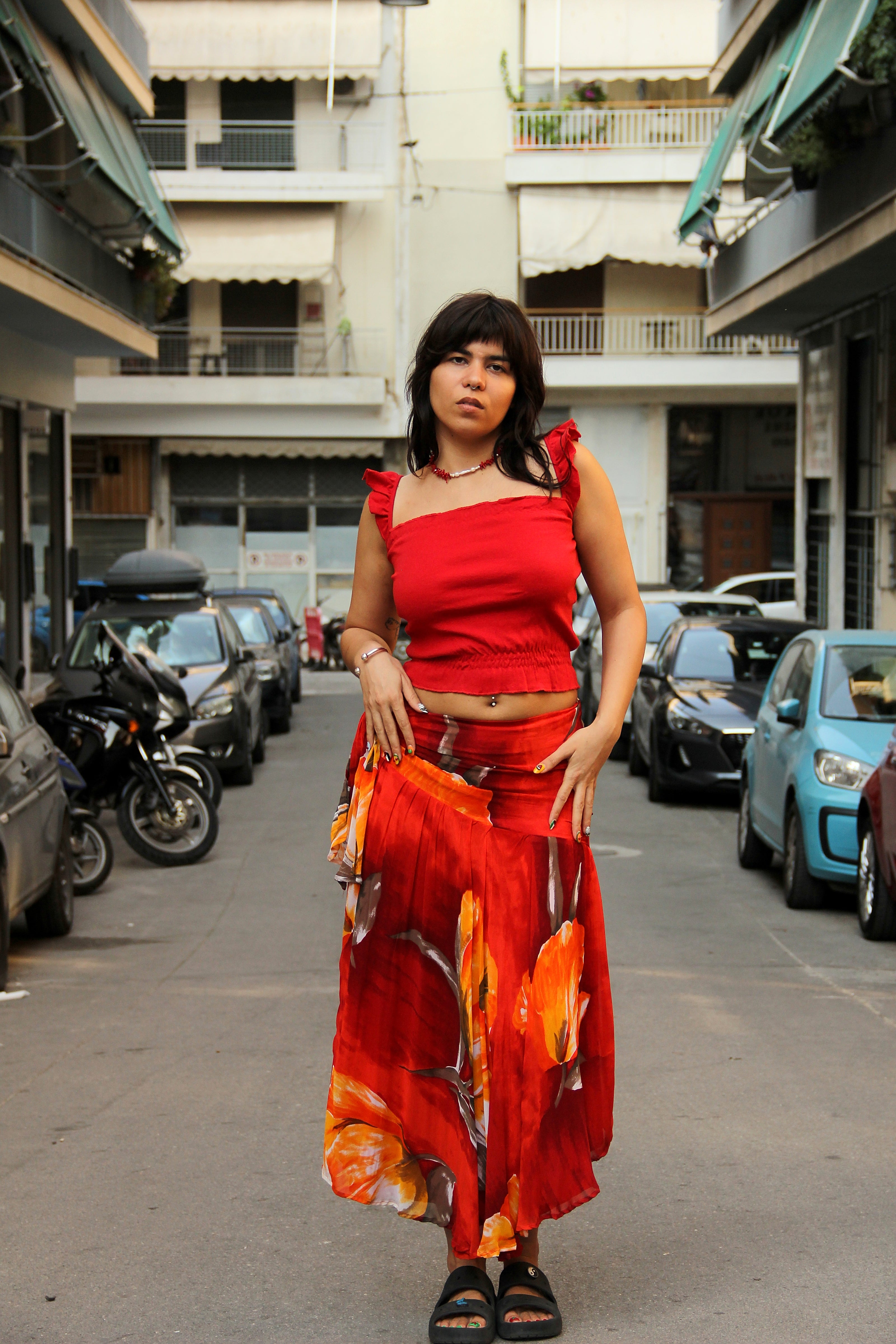 Vintage gorgeous asymetrical skirt (M)