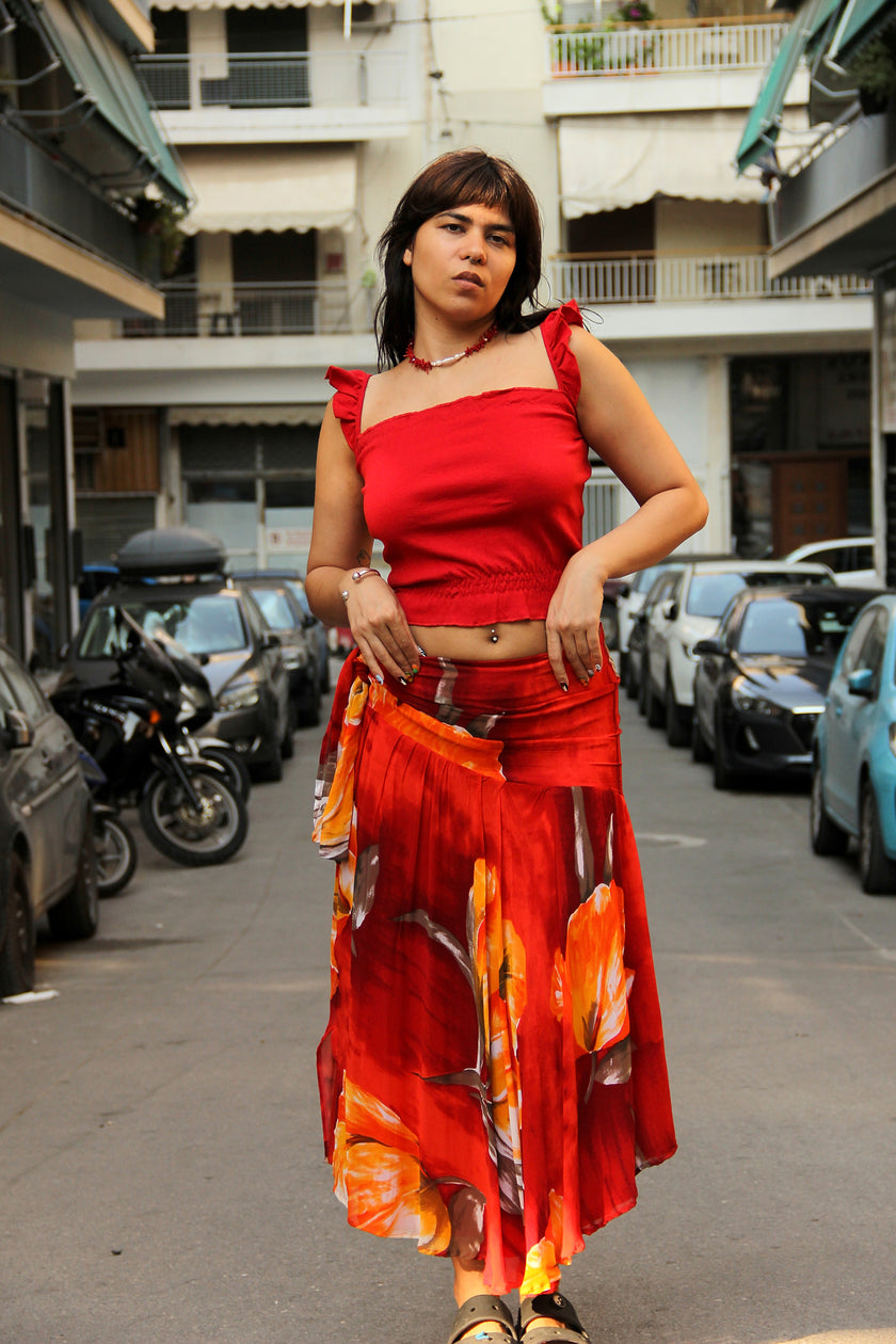 Vintage gorgeous asymetrical skirt (M)