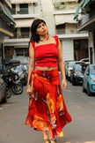 Vintage gorgeous asymetrical skirt (M)