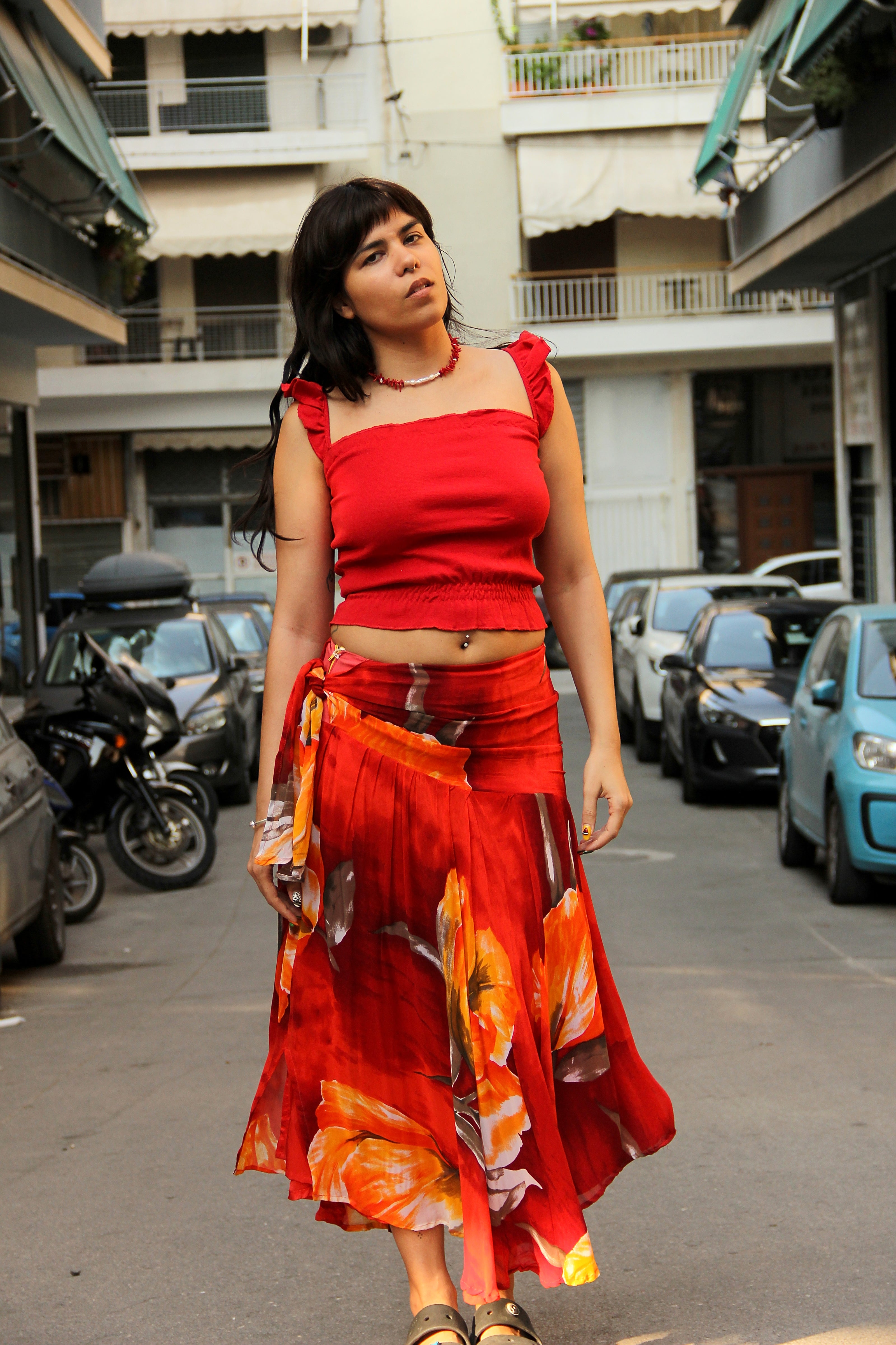 Vintage gorgeous asymetrical skirt (M)