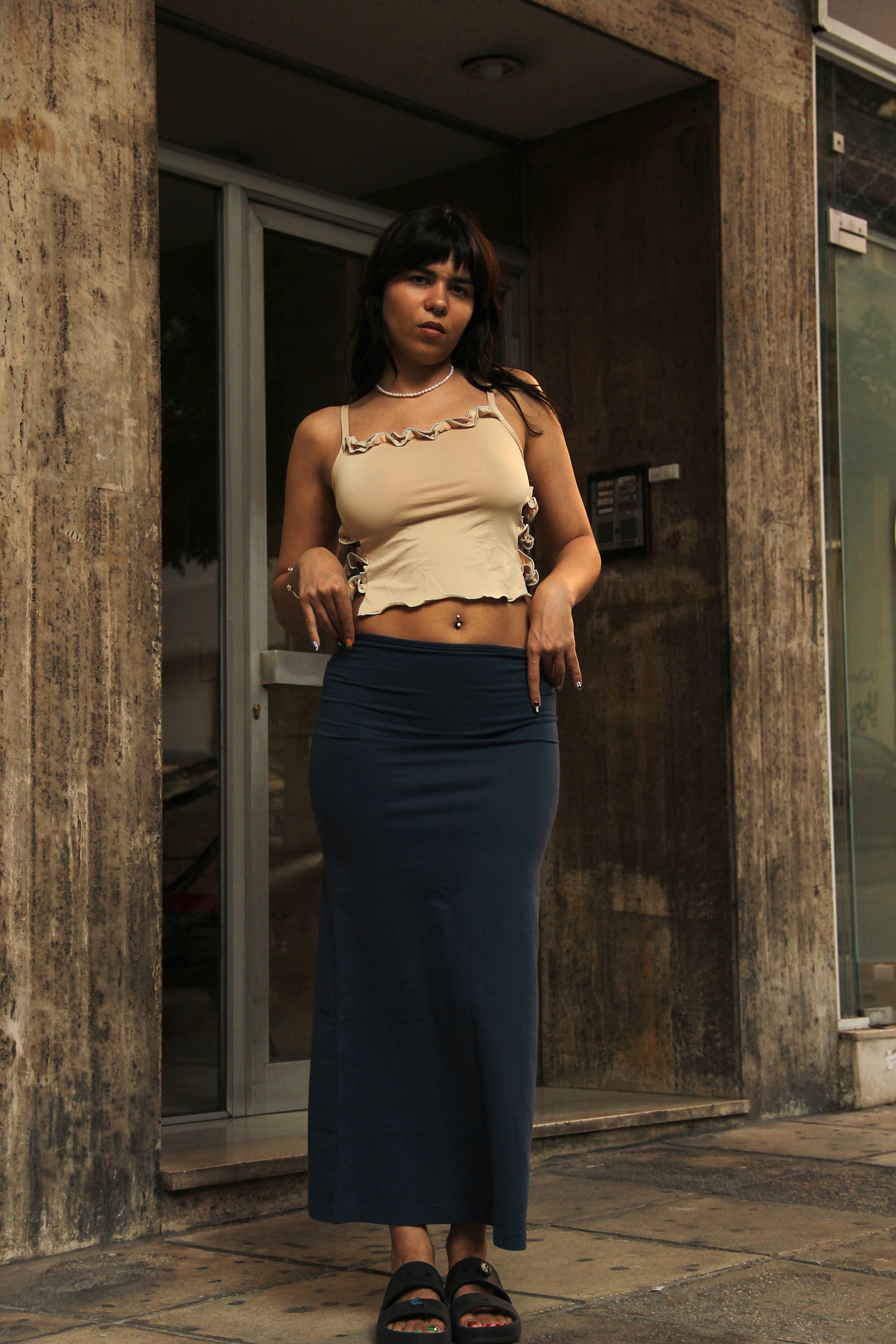 Deadstock maxi bodycon skirt (S/L)