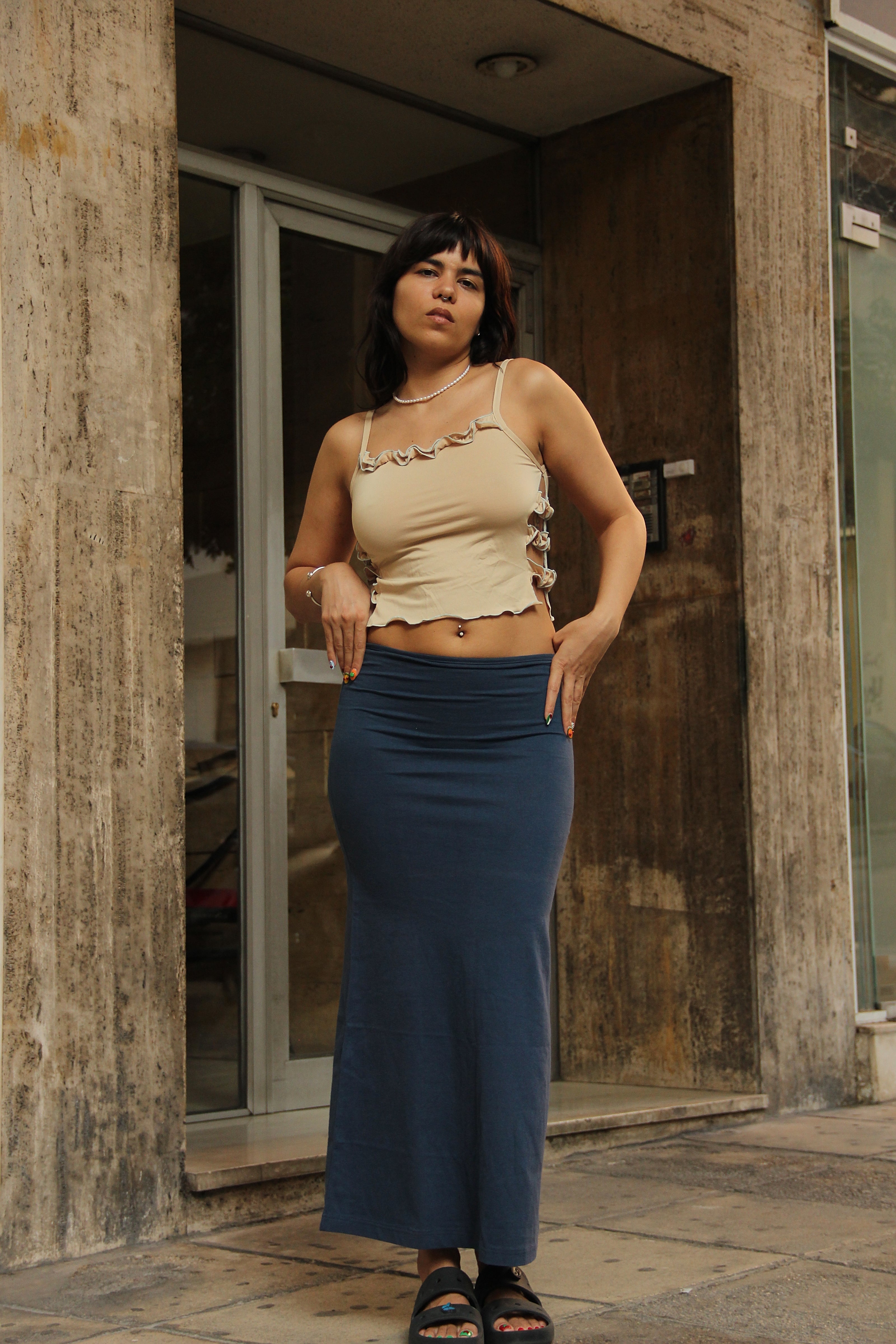 Deadstock maxi bodycon skirt (S/L)