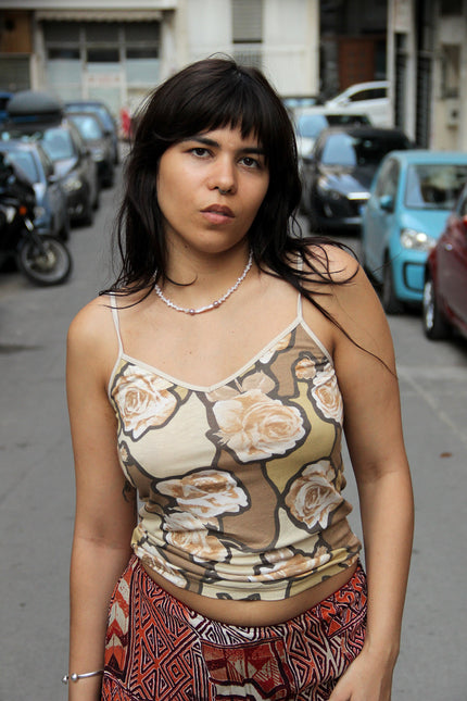 Super cute vintage floral top (L/XL)