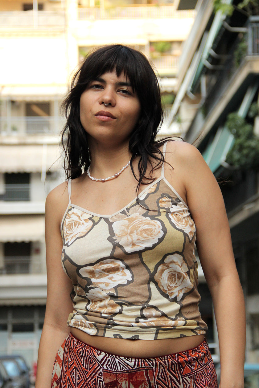 Super cute vintage floral top (L/XL)