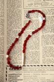 Handmade glass & pearl necklace