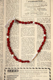 Handmade glass & pearl necklace