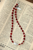 Handmade glass & pearl necklace