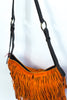 Stunning suede bag with fringe