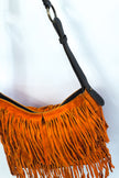 Stunning suede bag with fringe