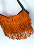 Stunning suede bag with fringe
