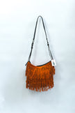 Stunning suede bag with fringe