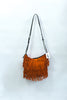 Stunning suede bag with fringe