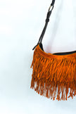 Stunning suede bag with fringe