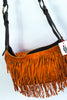 Stunning suede bag with fringe