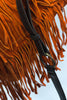 Stunning suede bag with fringe