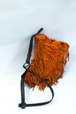 Stunning suede bag with fringe