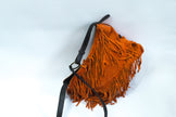 Stunning suede bag with fringe