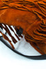 Stunning suede bag with fringe
