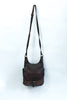 Leather dark brown cross body bag