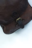 Leather dark brown cross body bag