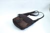 Leather dark brown cross body bag