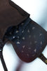 Leather dark brown cross body bag