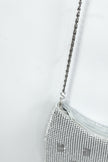 Stunning silver chain mail cross body bag