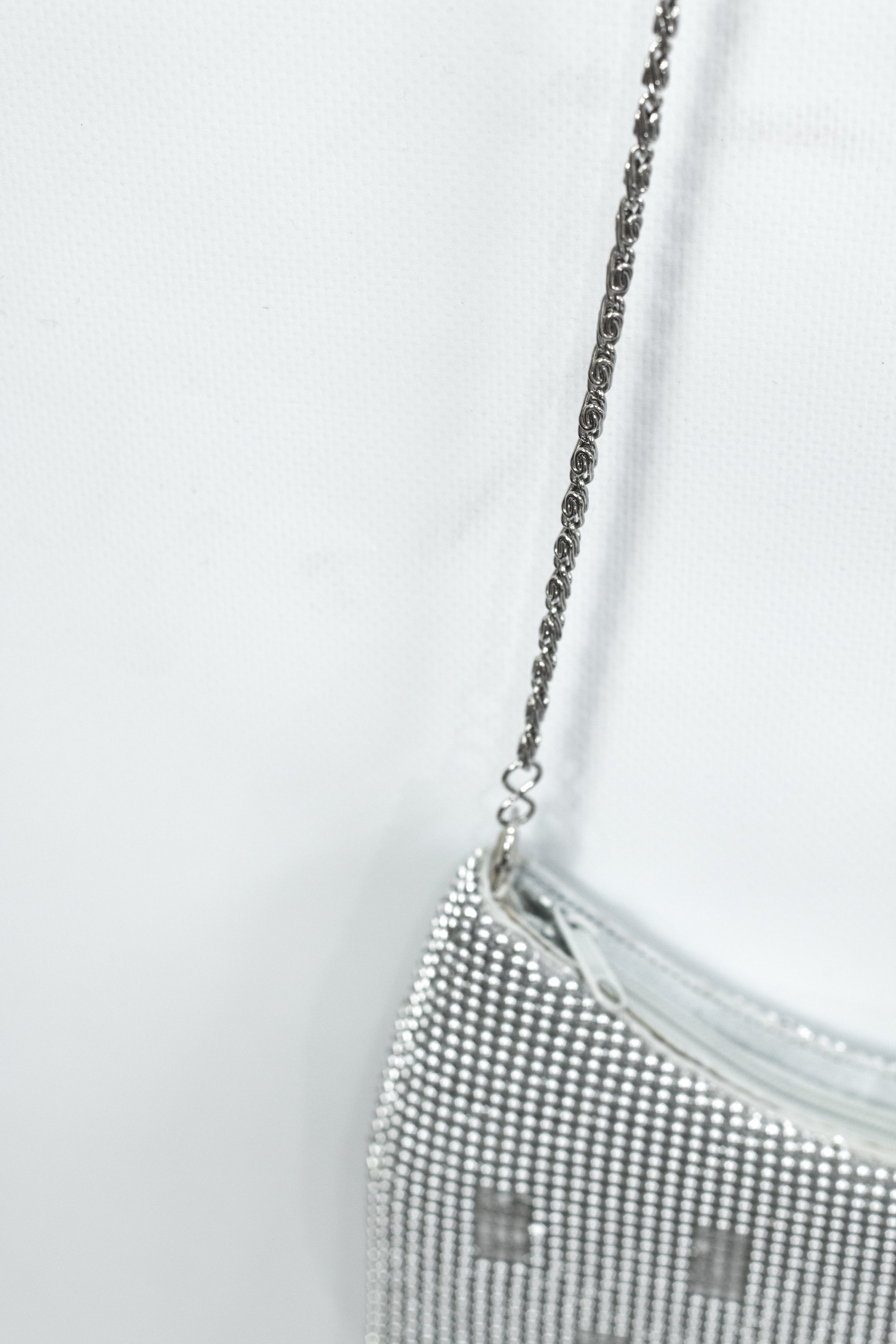 Stunning silver chain mail cross body bag
