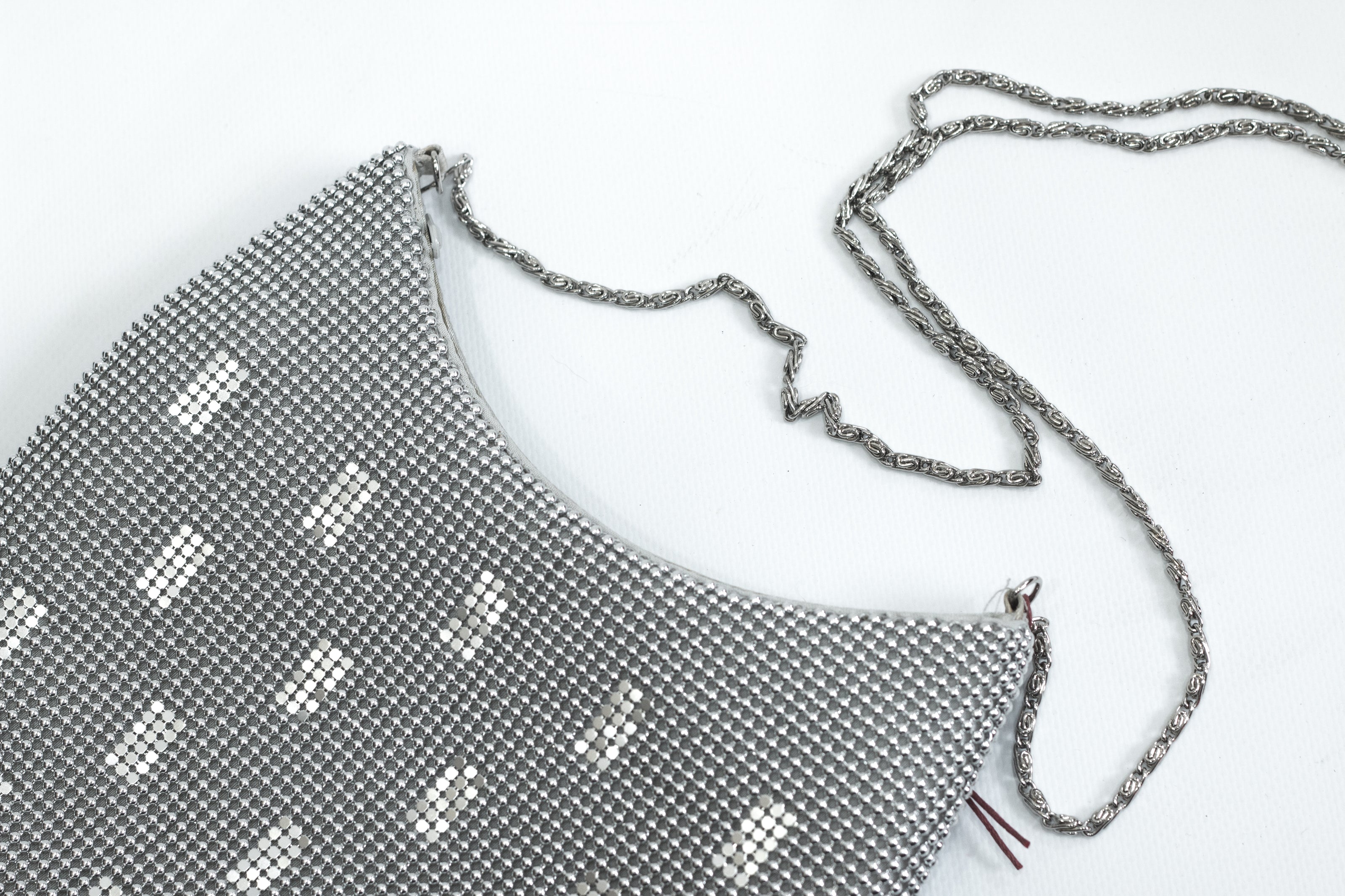 Stunning silver chain mail cross body bag