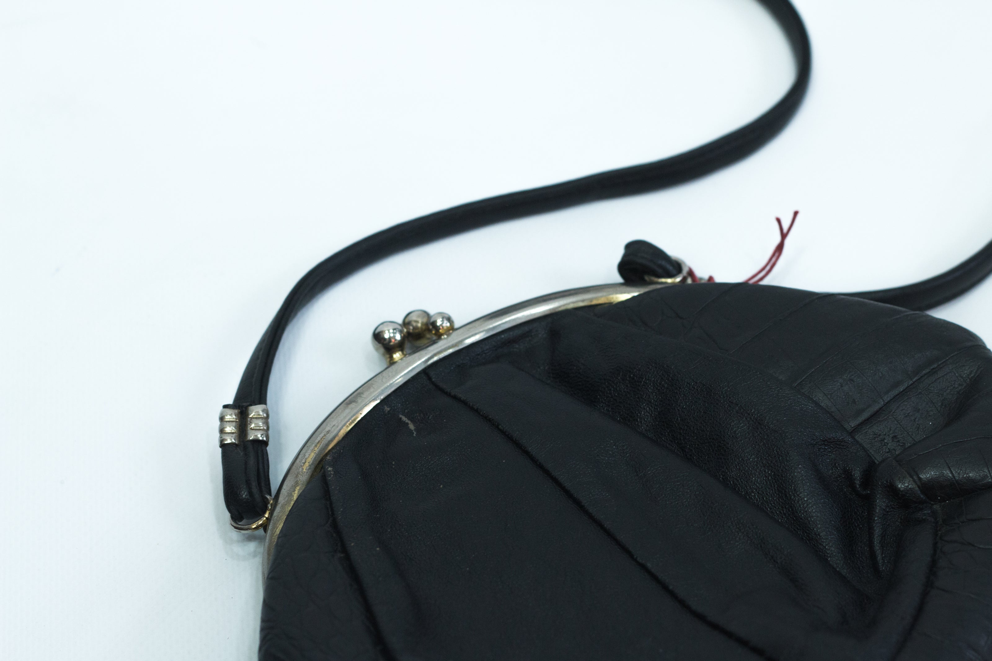 Vintage leather cross body mini bag