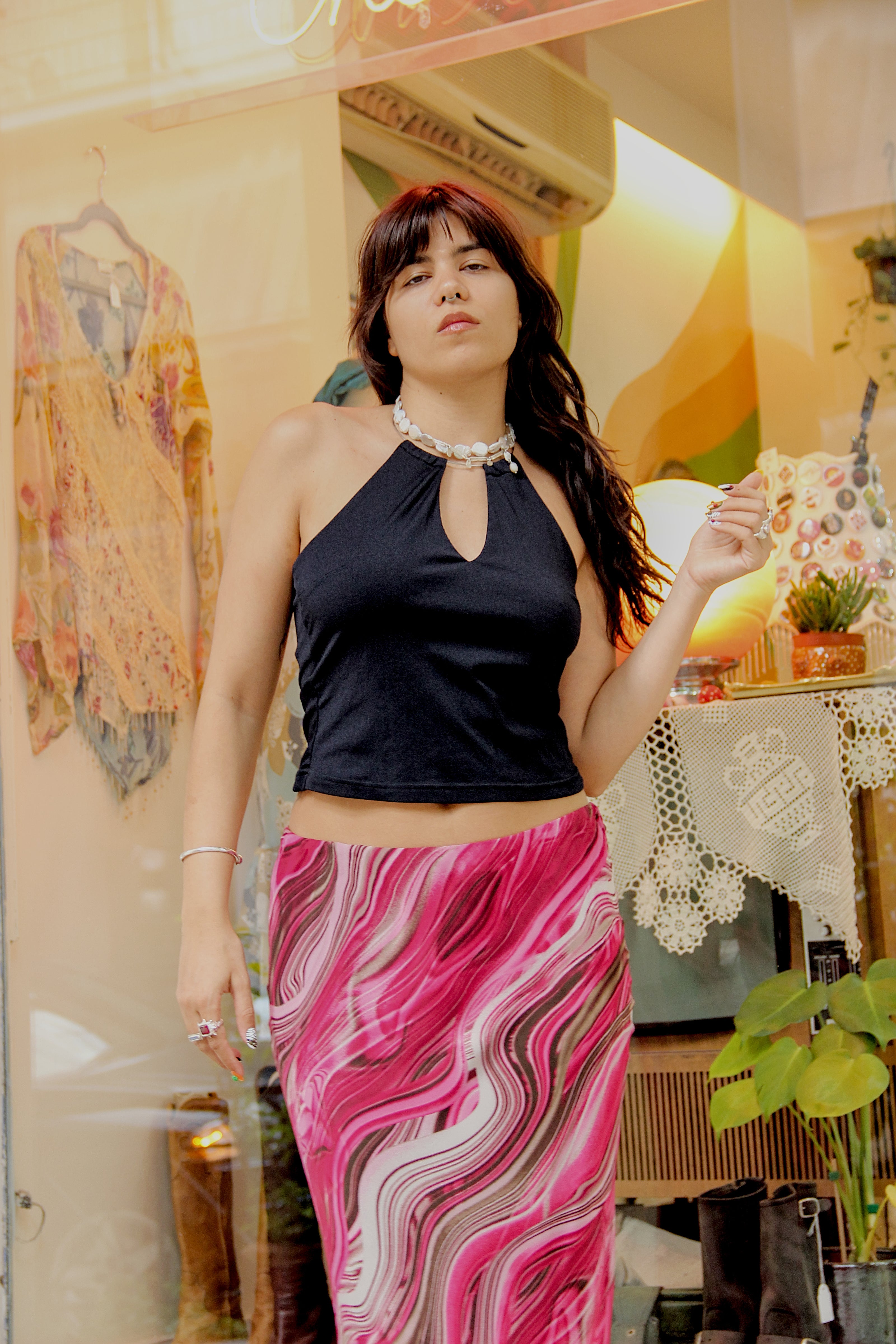 Super cute vintage halter top (L/XL)