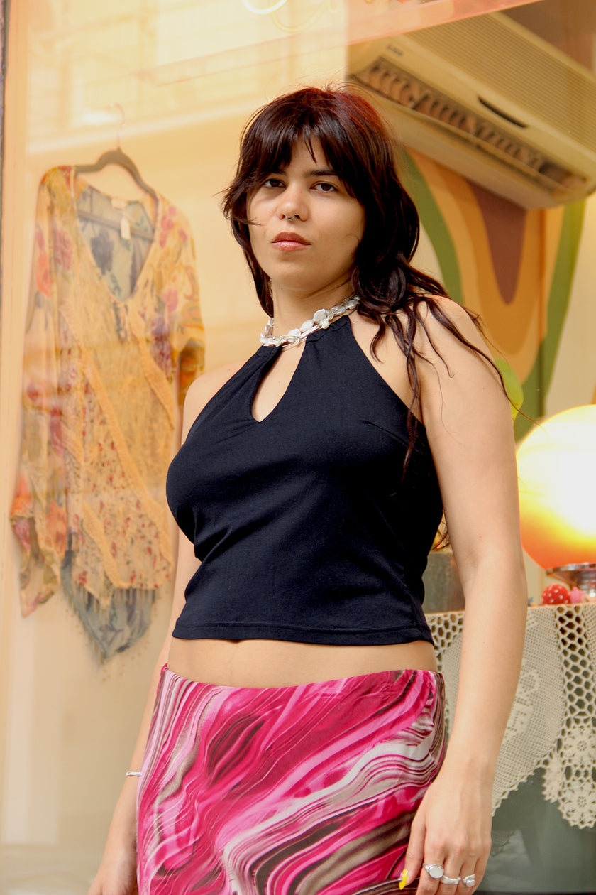 Super cute vintage halter top (L/XL)