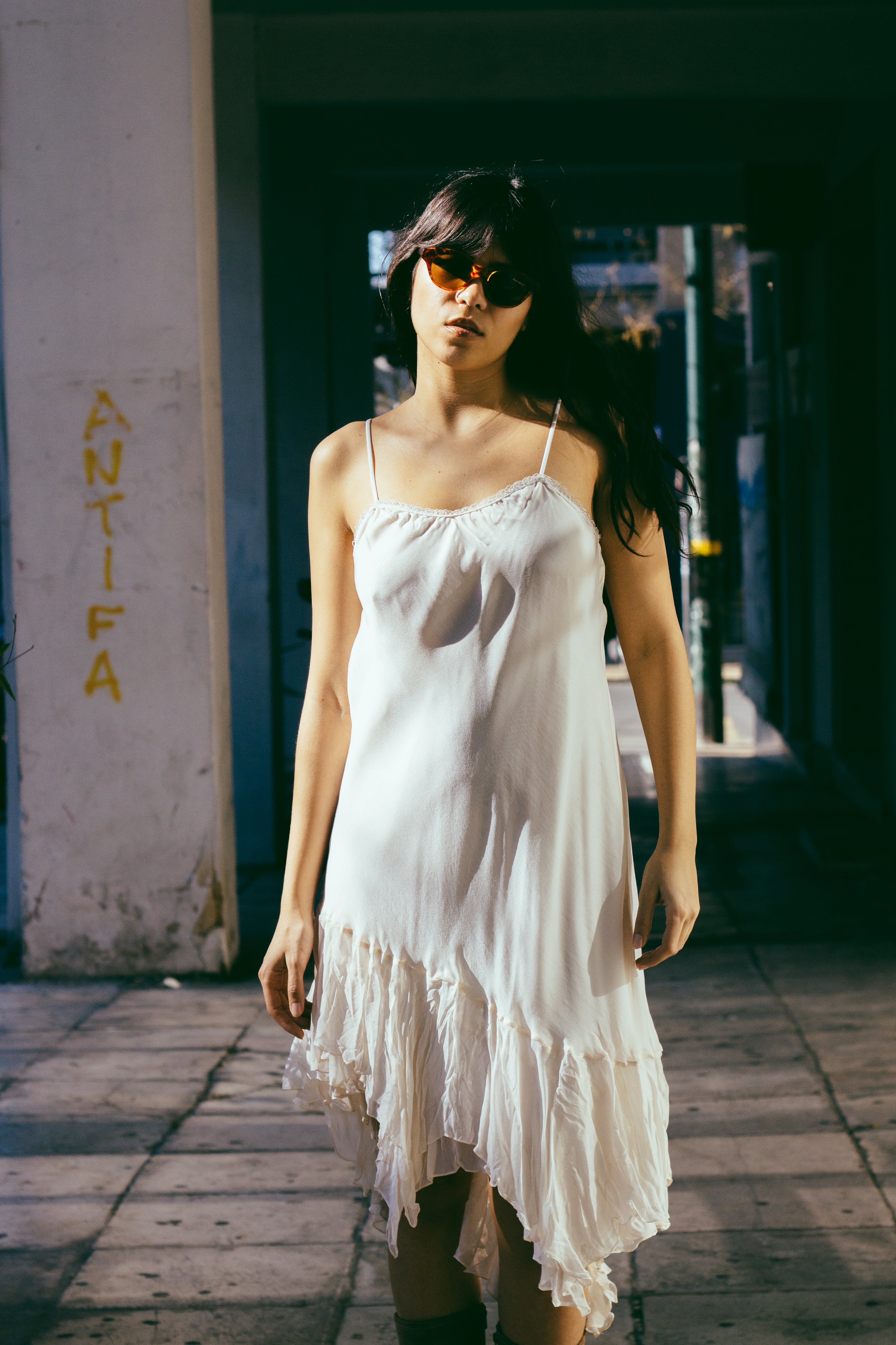 Ethereal 100% silk deadstock dress