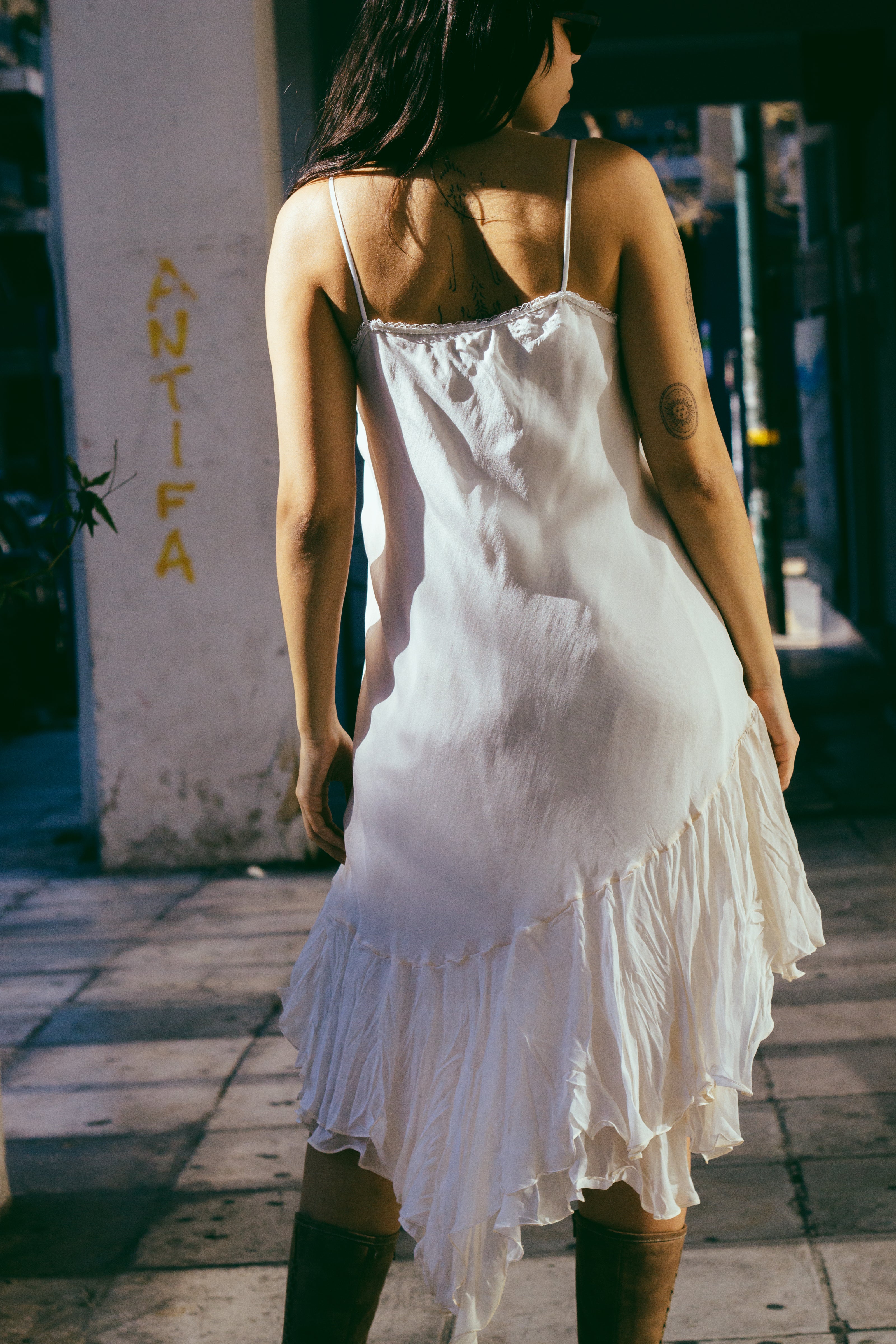 Ethereal 100% silk deadstock dress