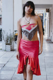 Stunning silk satin skirt