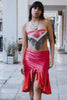 Stunning silk satin skirt