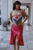 Stunning silk satin skirt