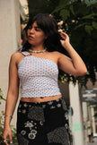Super cute deadstock one shoulder polka dot top (S/L)