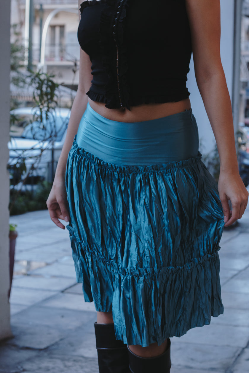 Stunning cinema silk satin skirt