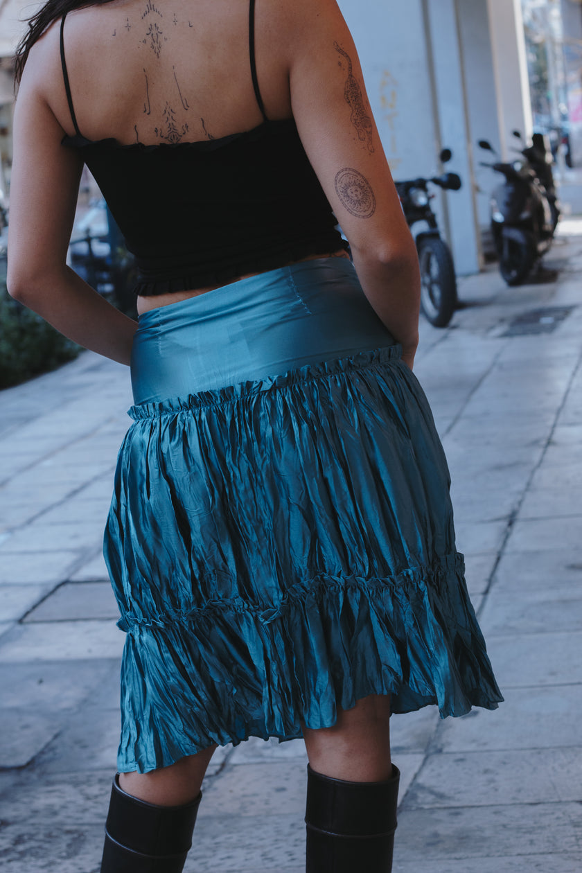 Stunning cinema silk satin skirt