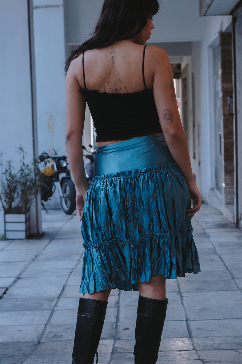 Stunning cinema silk satin skirt