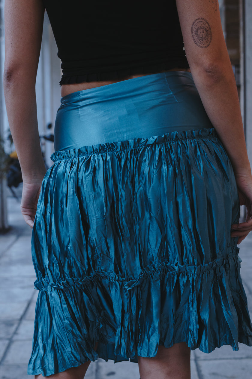 Stunning cinema silk satin skirt